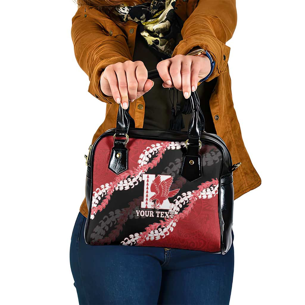 Personalized Kalani Hawaii High School Shoulder Handbag Puakenikeni Lei Hawaiian Pattern - Polynesian Pride