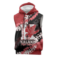 Personalized Kalani Hawaii High School Sleeveless Hoodie Puakenikeni Lei Hawaiian Pattern - Polynesian Pride
