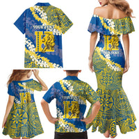 Personalized Kaiser Hawaii High School Family Matching Mermaid Dress and Hawaiian Shirt Puakenikeni Lei Hawaiian Pattern LT14 - Polynesian Pride