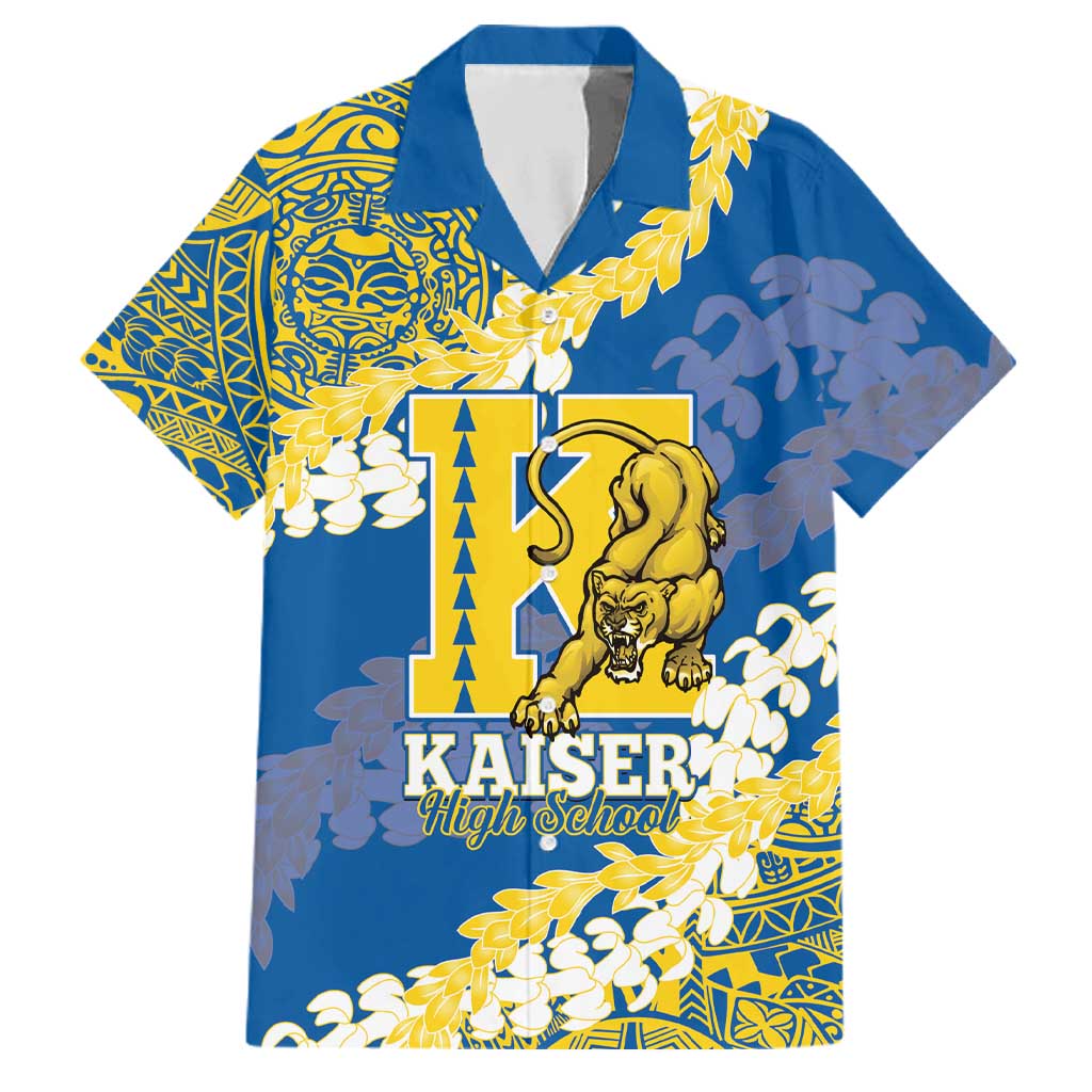 Personalized Kaiser Hawaii High School Family Matching Off Shoulder Maxi Dress and Hawaiian Shirt Puakenikeni Lei Hawaiian Pattern - Polynesian Pride