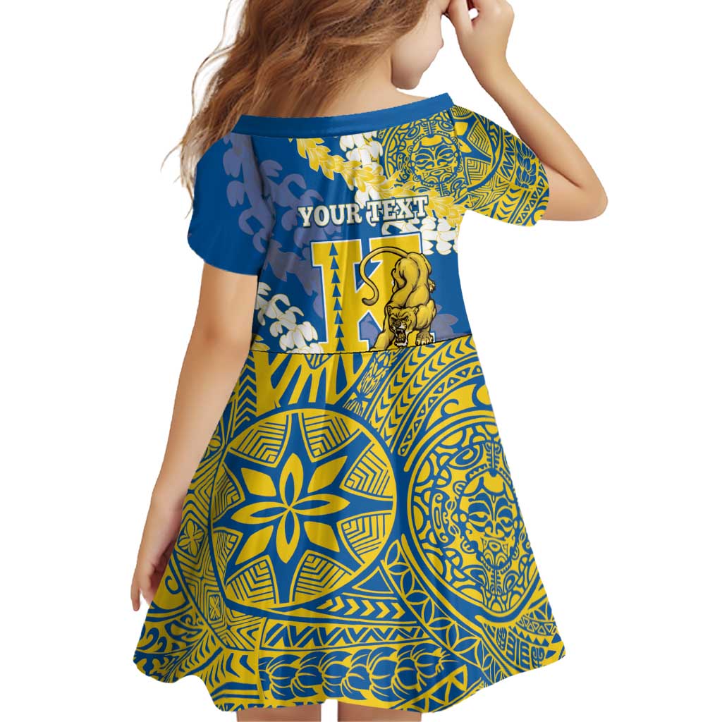 Personalized Kaiser Hawaii High School Family Matching Off Shoulder Short Dress and Hawaiian Shirt Puakenikeni Lei Hawaiian Pattern - Polynesian Pride