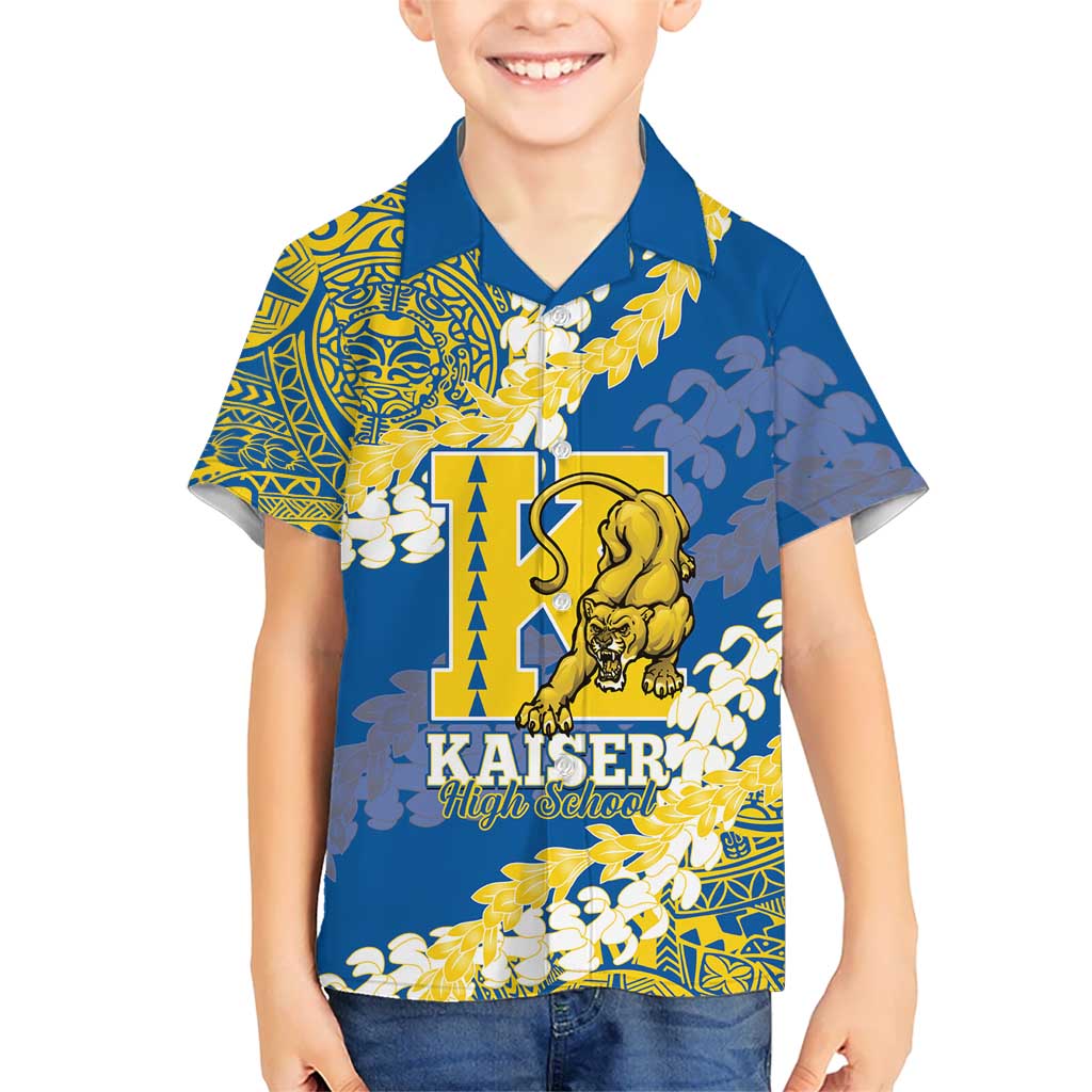 Personalized Kaiser Hawaii High School Hawaiian Shirt Puakenikeni Lei Hawaiian Pattern - Polynesian Pride