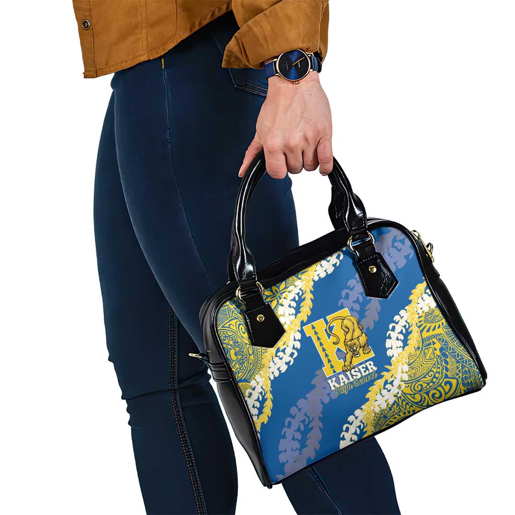 Kaiser Hawaii High School Shoulder Handbag Puakenikeni Lei Hawaiian Pattern - Polynesian Pride