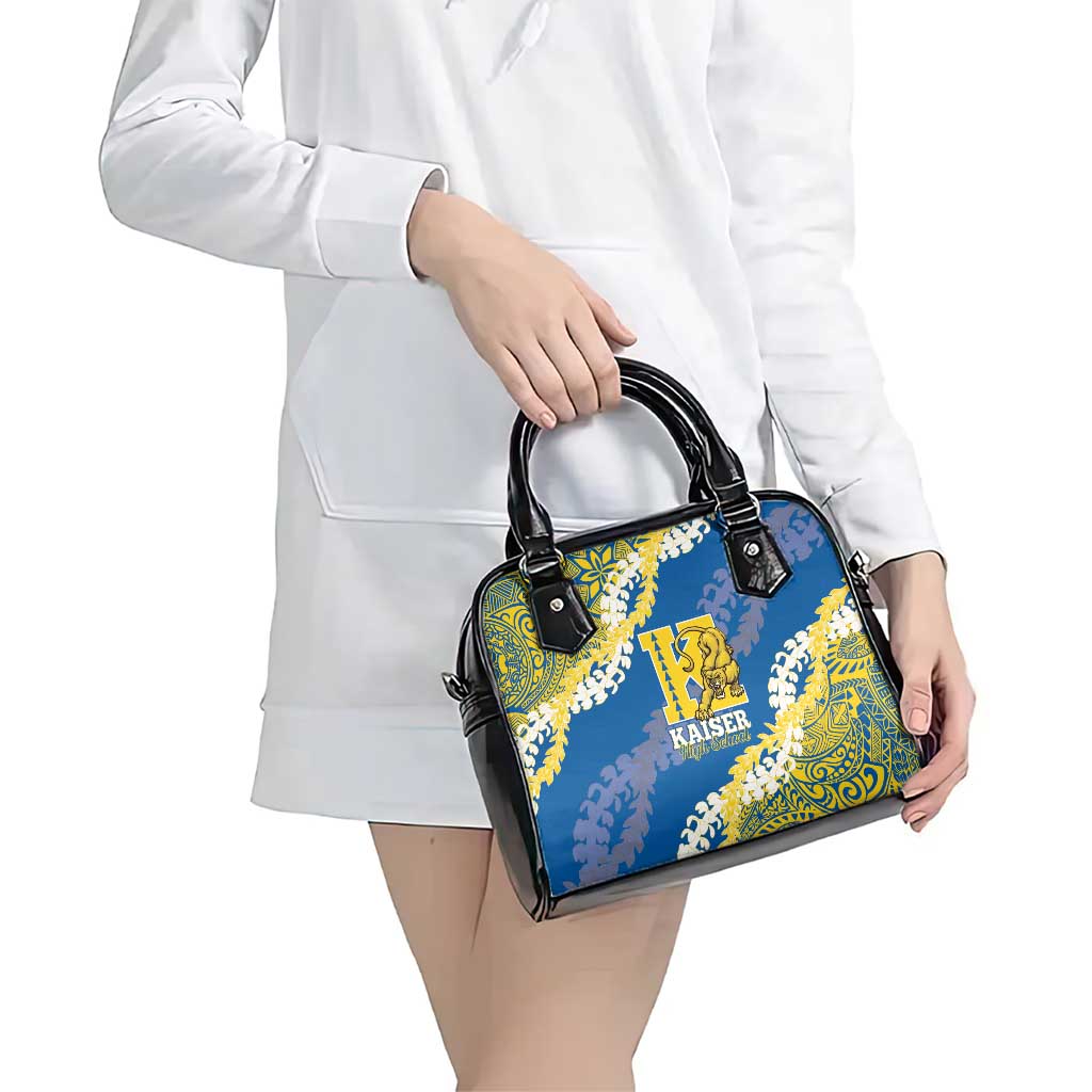 Kaiser Hawaii High School Shoulder Handbag Puakenikeni Lei Hawaiian Pattern - Polynesian Pride