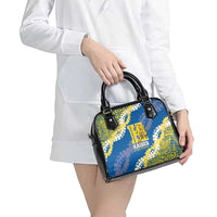 Kaiser Hawaii High School Shoulder Handbag Puakenikeni Lei Hawaiian Pattern - Polynesian Pride