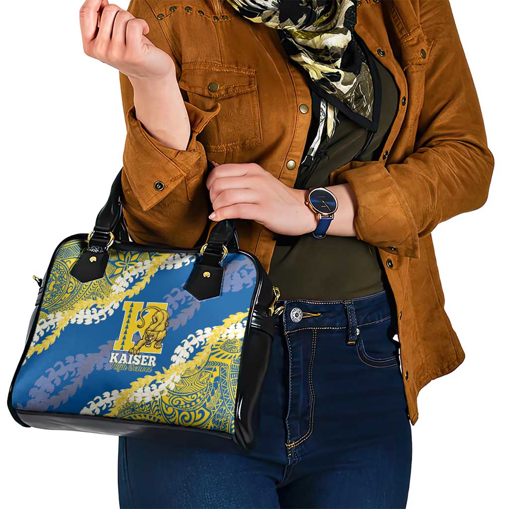 Kaiser Hawaii High School Shoulder Handbag Puakenikeni Lei Hawaiian Pattern - Polynesian Pride