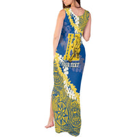 Personalized Kaiser Hawaii High School Tank Maxi Dress Puakenikeni Lei Hawaiian Pattern - Polynesian Pride