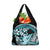 Turquoise Polynesian Hammerhead Shark Tattoo Grocery Bag Royal Plumeria Gradient Vibes