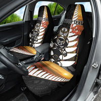 Custom New Zealand Silver Fern Rugby ANZAC Day Car Seat Cover 2024 All Black Tiki Mascot LT14 - Polynesian Pride