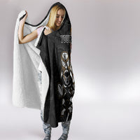 Custom New Zealand Silver Fern Rugby ANZAC Day Hooded Blanket 2024 All Black Tiki Mascot LT14 - Polynesian Pride