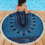 Blue African Dashiki With Fijian Tapa Pattern Beach Blanket