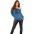 Blue African Dashiki With Fijian Tapa Pattern Off Shoulder Sweater