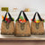 Brown African Dashiki With Fijian Tapa Pattern Grocery Bag