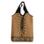 Brown African Dashiki With Fijian Tapa Pattern Grocery Bag