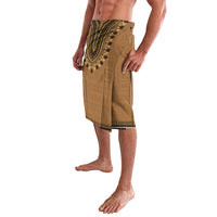 Brown African Dashiki With Fijian Tapa Pattern Lavalava