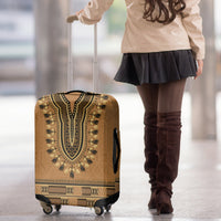 Brown African Dashiki With Fijian Tapa Pattern Luggage Cover