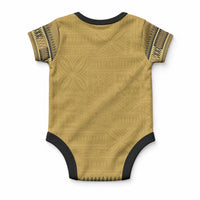 Gold African Dashiki With Fijian Tapa Pattern Baby Onesie LT14 - Polynesian Pride