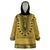 Gold African Dashiki With Fijian Tapa Pattern Wearable Blanket Hoodie