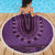 Purple African Dashiki With Fijian Tapa Pattern Beach Blanket