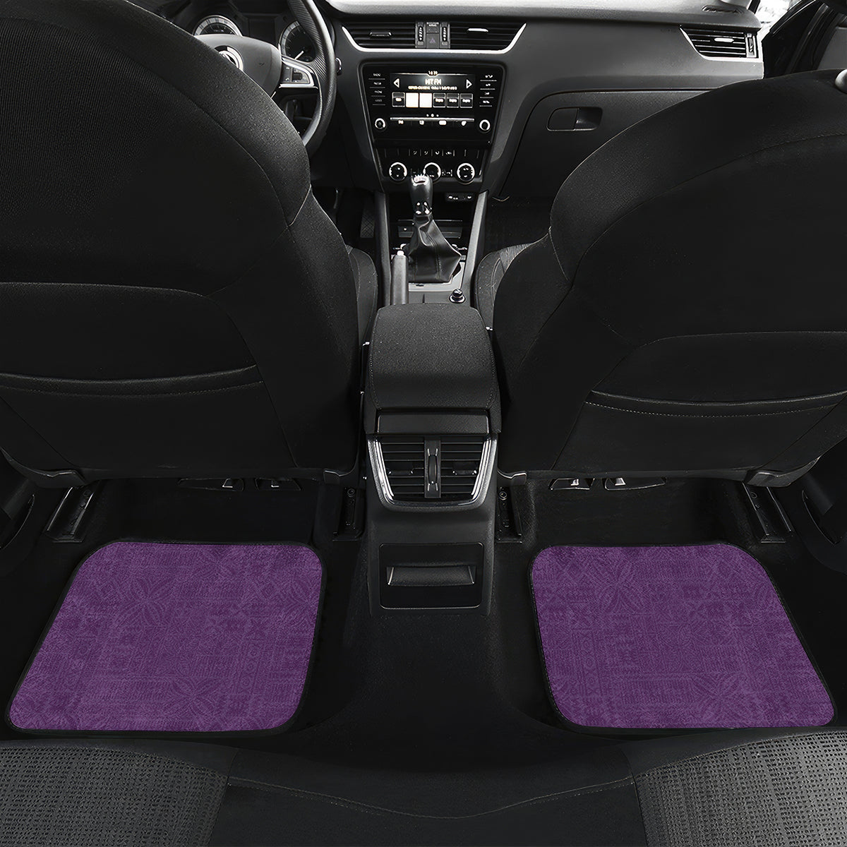 Purple African Dashiki With Fijian Tapa Pattern Car Mats