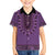 Purple African Dashiki With Fijian Tapa Pattern Family Matching Off Shoulder Maxi Dress and Hawaiian Shirt