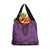 Purple African Dashiki With Fijian Tapa Pattern Grocery Bag