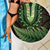 Lime Green African Dashiki With Aotearoa Maori Beach Blanket Paua Shell Mix Silver Fern