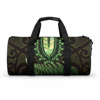 Lime Green African Dashiki With Aotearoa Maori Duffle Bag Paua Shell Mix Silver Fern LT14 One size Lime Green - Polynesian Pride
