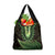 Lime Green African Dashiki With Aotearoa Maori Grocery Bag Paua Shell Mix Silver Fern