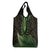 Lime Green African Dashiki With Aotearoa Maori Grocery Bag Paua Shell Mix Silver Fern