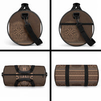 Brown African Dashiki With Tonga Ngatu Pattern Duffle Bag LT14 - Polynesian Pride