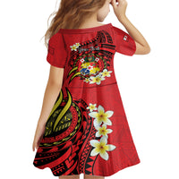 Personalised Tonga Emancipation Day Family Matching Off Shoulder Maxi Dress and Hawaiian Shirt Tongan Ngatu Pattern - Red Version