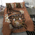 Personalised Tonga Emancipation Day Bedding Set Tongan Ngatu Pattern - Brown Version