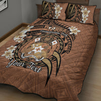 Personalised Tonga Emancipation Day Quilt Bed Set Tongan Ngatu Pattern - Brown Version LT14 - Polynesian Pride