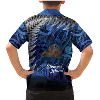 New Zealand Stewart Island Family Matching Mermaid Dress and Hawaiian Shirt Rakiura Kiwi Maori Glowing Sky LT14 - Polynesian Pride