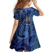 New Zealand Stewart Island Family Matching Tank Maxi Dress and Hawaiian Shirt Rakiura Kiwi Maori Glowing Sky LT14 - Polynesian Pride