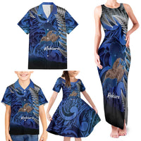 New Zealand Stewart Island Family Matching Tank Maxi Dress and Hawaiian Shirt Rakiura Kiwi Maori Glowing Sky LT14 - Polynesian Pride