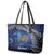 New Zealand Stewart Island Leather Tote Bag Rakiura Kiwi Maori Glowing Sky