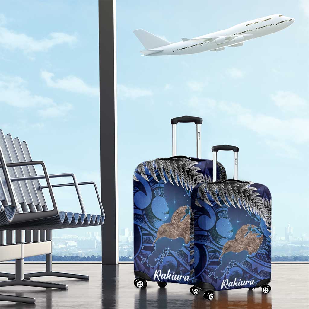 New Zealand Stewart Island Luggage Cover Rakiura Kiwi Maori Glowing Sky LT14 - Polynesian Pride