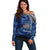 New Zealand Stewart Island Off Shoulder Sweater Rakiura Kiwi Maori Glowing Sky