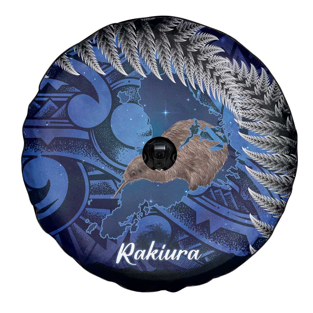 New Zealand Stewart Island Spare Tire Cover Rakiura Kiwi Maori Glowing Sky LT14 - Polynesian Pride