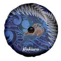 New Zealand Stewart Island Spare Tire Cover Rakiura Kiwi Maori Glowing Sky LT14 - Polynesian Pride