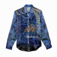 New Zealand Stewart Island Women Casual Shirt Rakiura Kiwi Maori Glowing Sky LT14 - Polynesian Pride