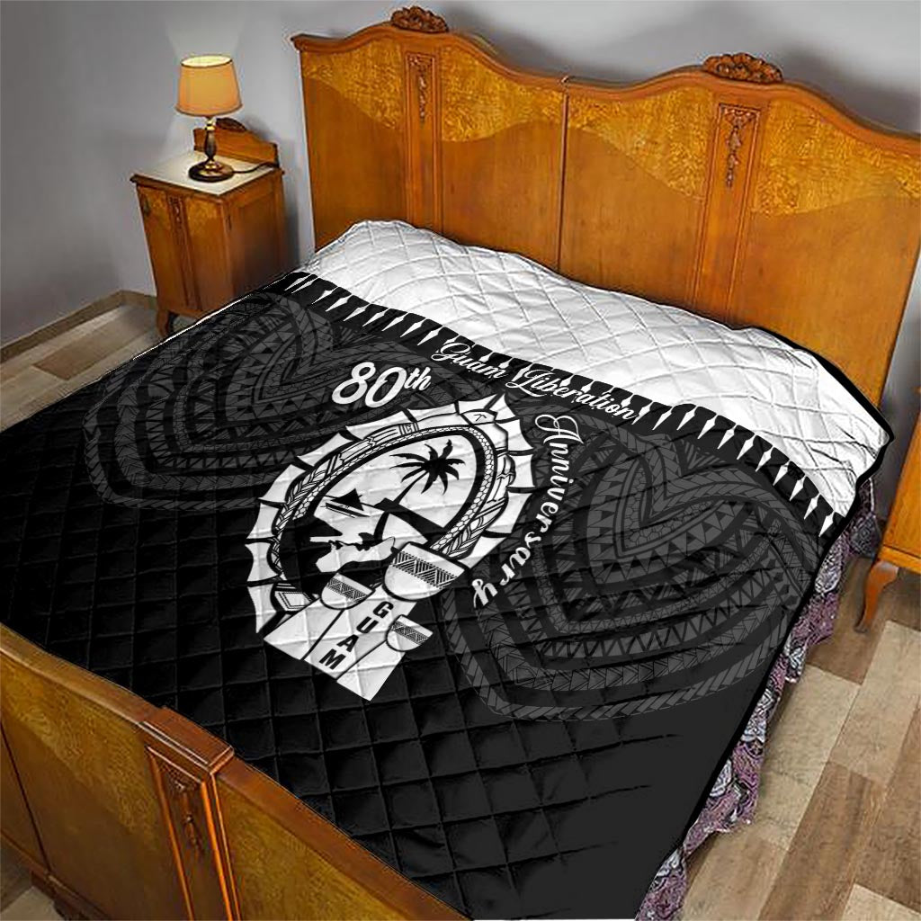 Guam Liberation Day Quilt Biba Guahan Chamorro 80th Anniversary - Black