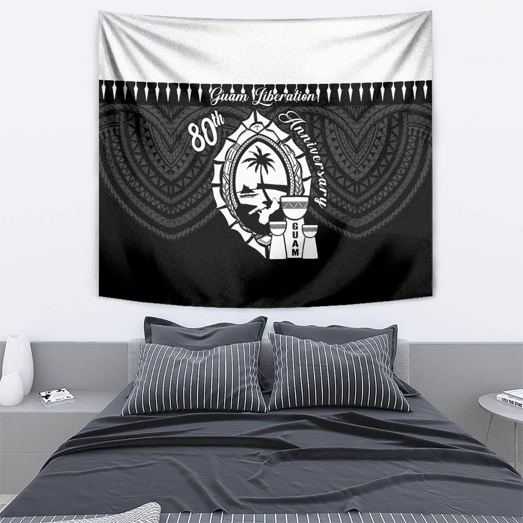 Guam Liberation Day Tapestry Biba Guahan Chamorro 80th Anniversary - Black