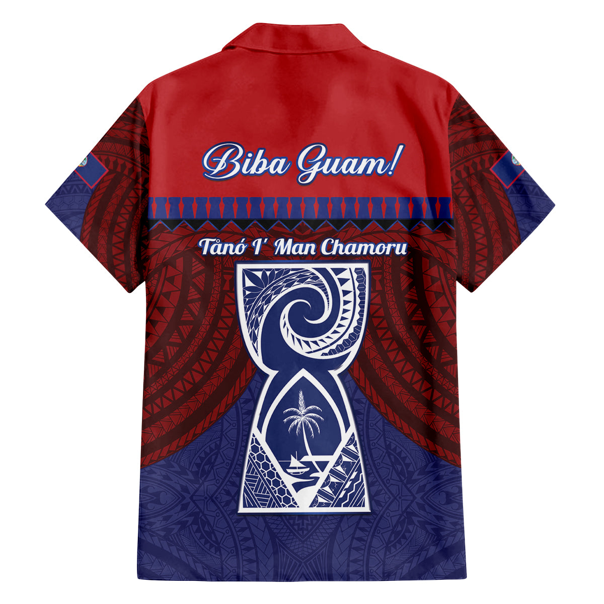 Guam Liberation Day Family Matching Off The Shoulder Long Sleeve Dress and Hawaiian Shirt Biba Guahan Chamorro 80th Anniversary - Blue LT14 - Polynesian Pride
