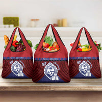 Guam Liberation Day Grocery Bag Biba Guahan Chamorro 80th Anniversary - Blue