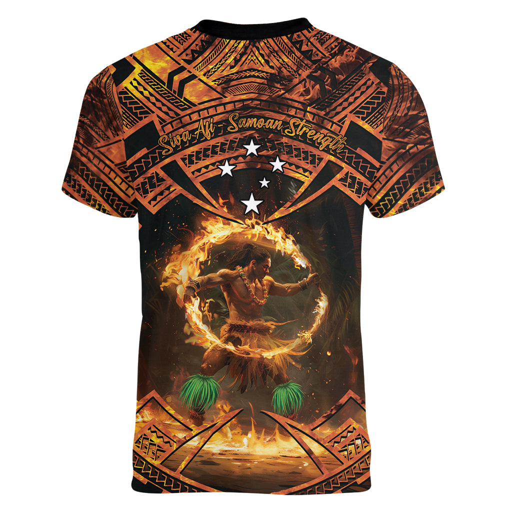 Samoa Teuila 2024 Festival Women V-Neck T-Shirt Samoan Siva Afi With Red Gingers