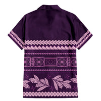 Purple Samoa Siapo Teuila Flowers Family Matching Mermaid Dress and Hawaiian Shirt LT14 - Polynesian Pride