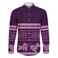 Purple Samoa Siapo Teuila Flowers Family Matching Puletasi and Hawaiian Shirt